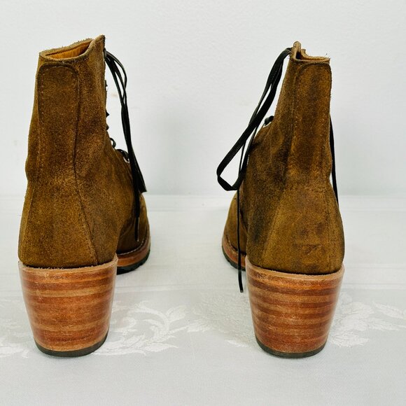 Red Wing Heritage Clara Tan Lace Up Boots Size 9 B Leather Made in USA Vibram - Picture 5 of 10